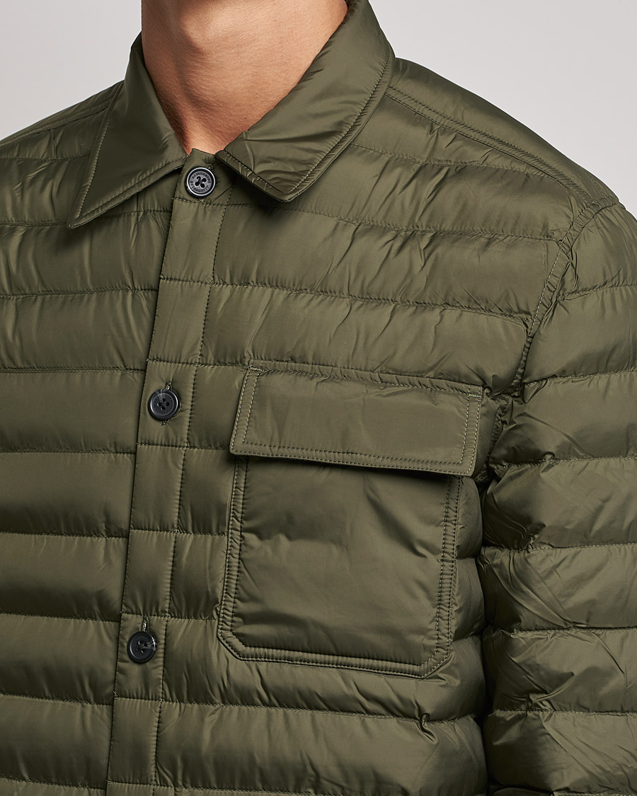 Hombres | Camisas | J.Lindeberg | Gorman Quilted Overshirt Forest Green