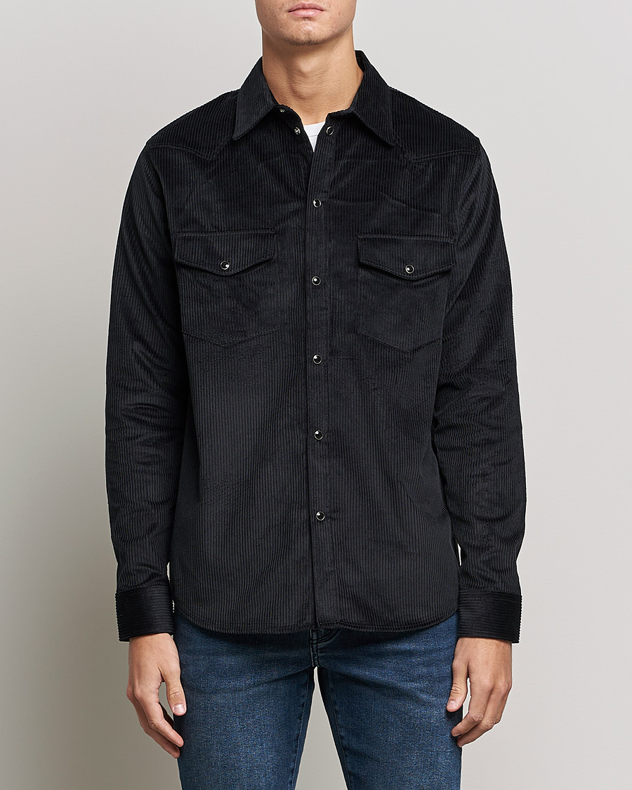 Hombres | Camisas | J.Lindeberg | Tarp Cord Western Overshirt Black