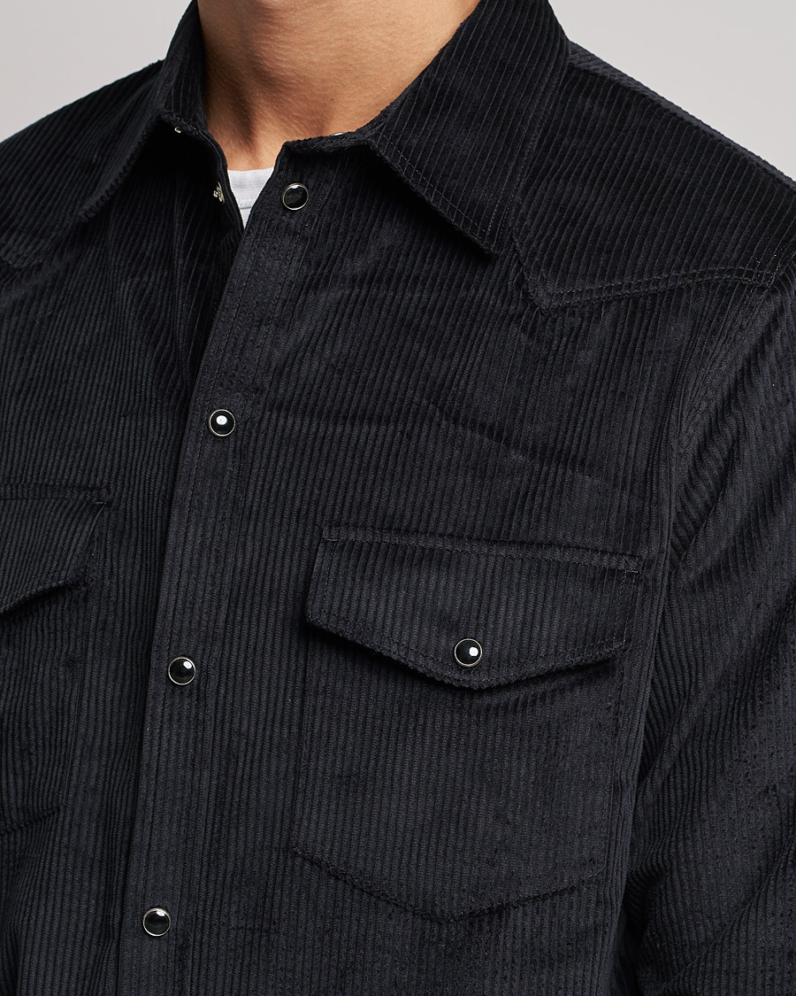 Hombres | Camisas | J.Lindeberg | Tarp Cord Western Overshirt Black