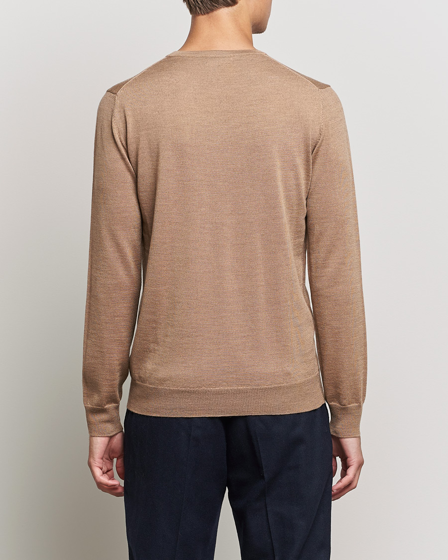 Hombres | Jerséis y prendas de punto | J.Lindeberg | Lyle True Merino Crew Neck Pullover Tiger Brown
