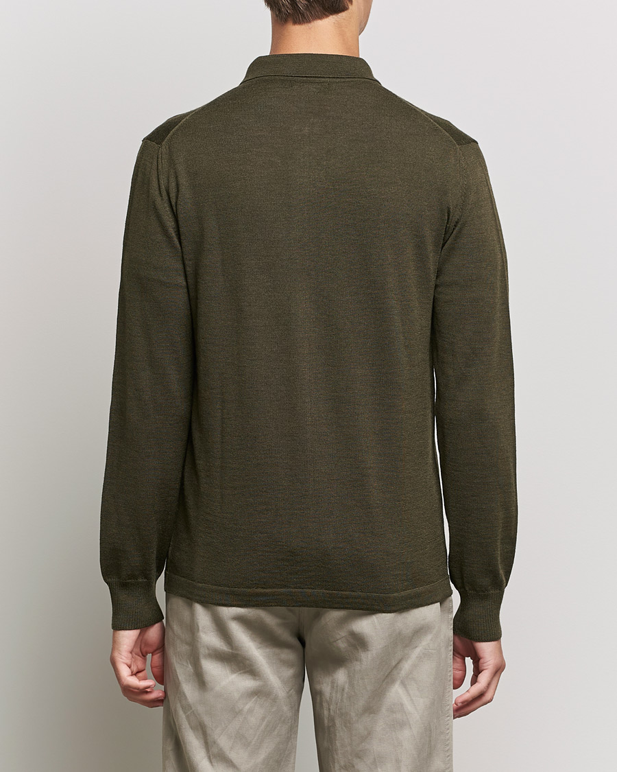 Hombres | Jerséis y prendas de punto | J.Lindeberg | Nyle True Merino Zip Cardigan Forest Green