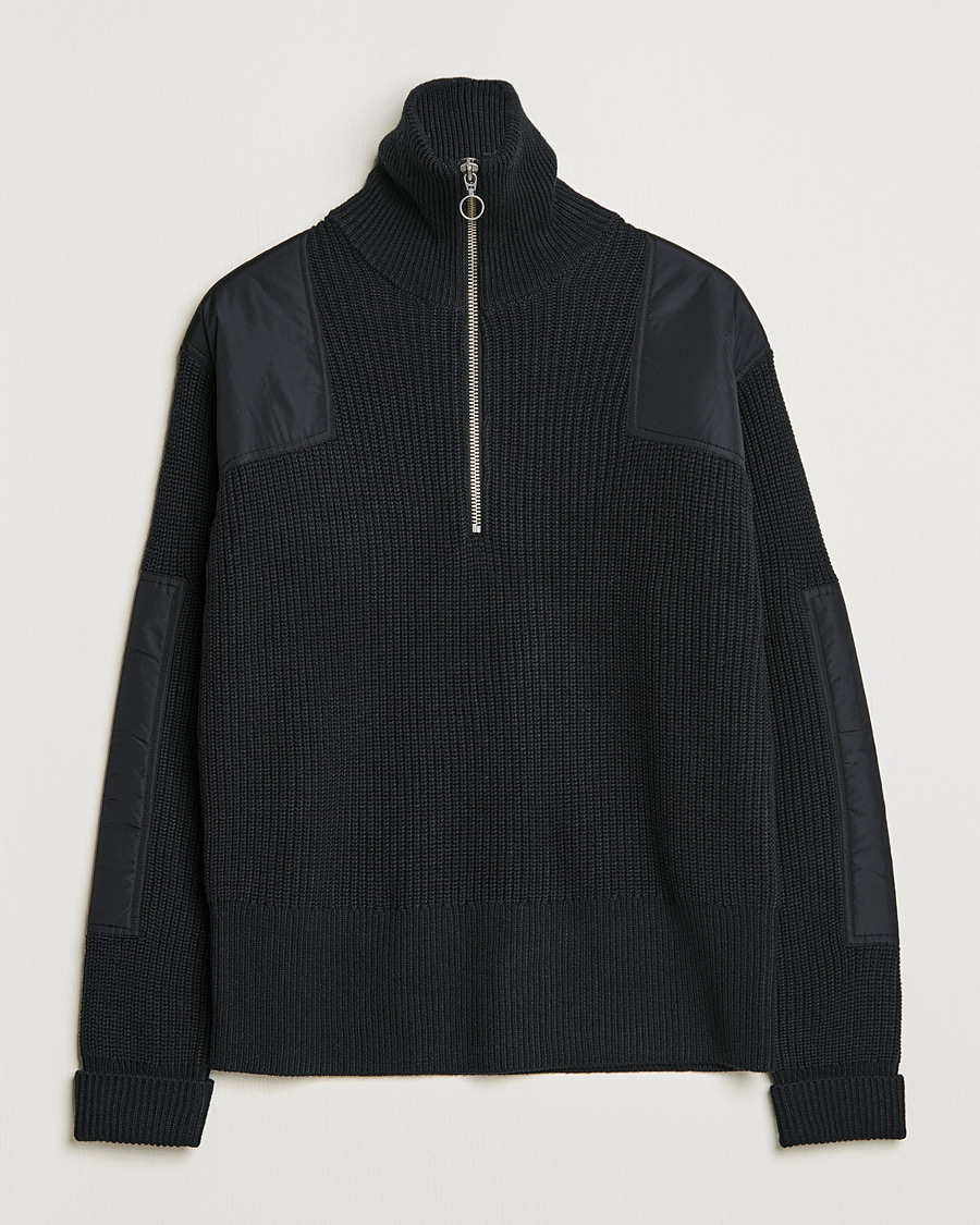 Hombres | Jerséis y prendas de punto | J.Lindeberg | Ethan Chunky Half Zip Black