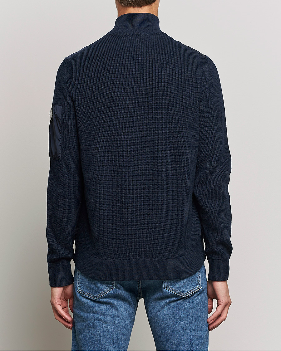 Hombres | Jerséis y prendas de punto | J.Lindeberg | Beck Knitted Hybrid Jacket Navy