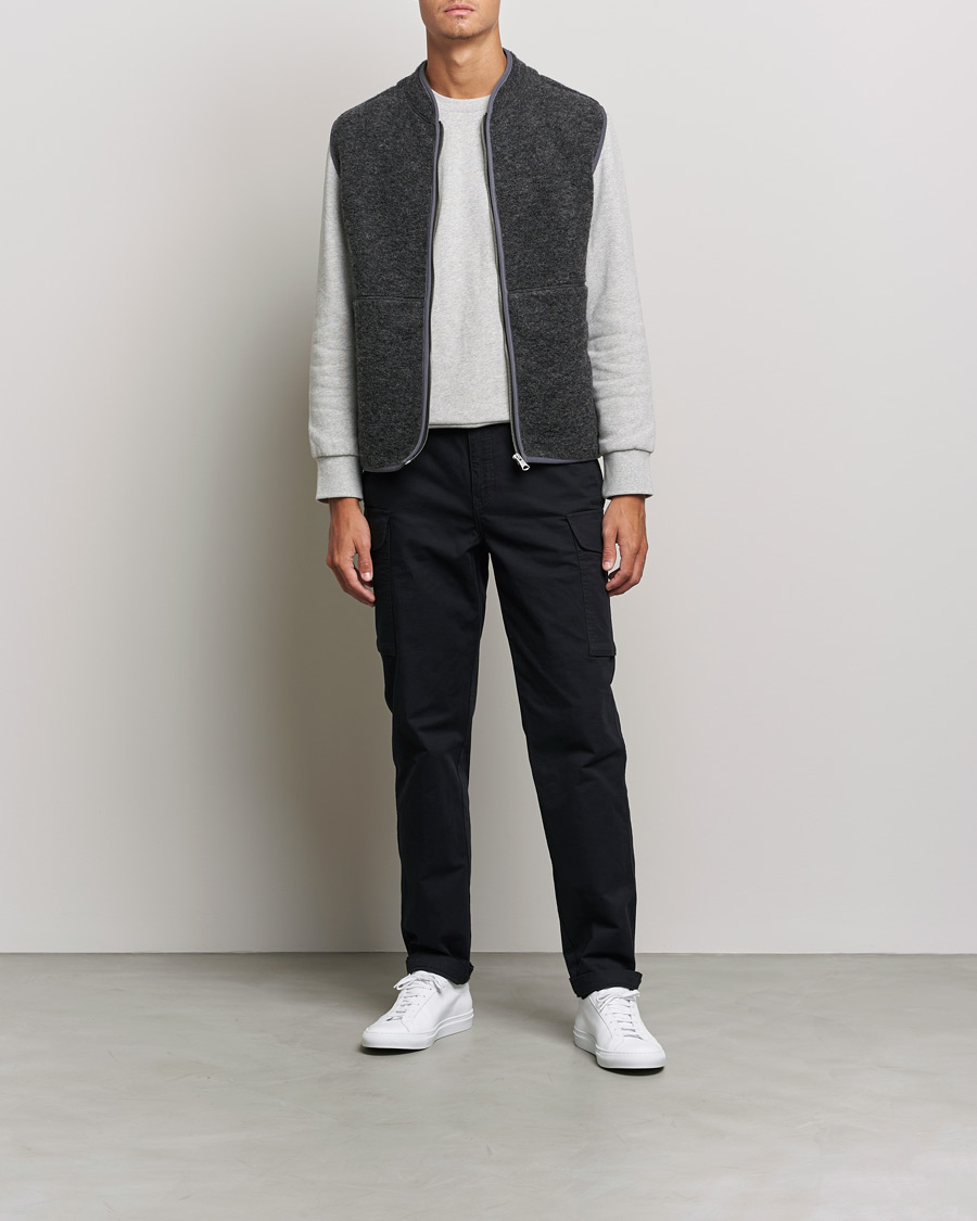 Hombres | Jerséis y prendas de punto | J.Lindeberg | Duncan Wool Fleece Vest Grey Melange