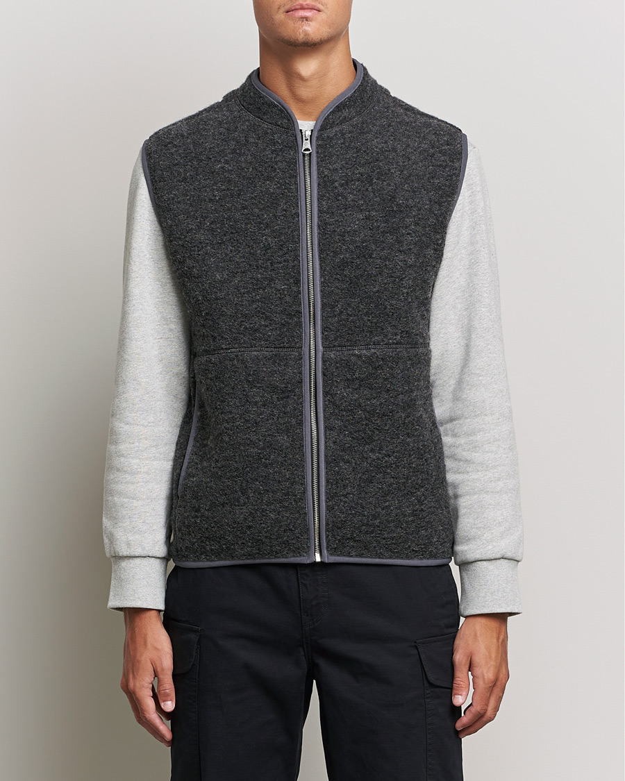 Hombres | Jerséis y prendas de punto | J.Lindeberg | Duncan Wool Fleece Vest Grey Melange