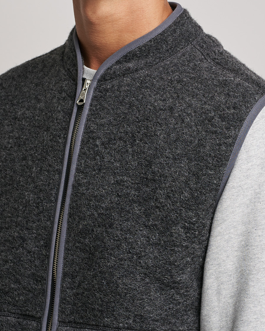 Hombres | Jerséis y prendas de punto | J.Lindeberg | Duncan Wool Fleece Vest Grey Melange