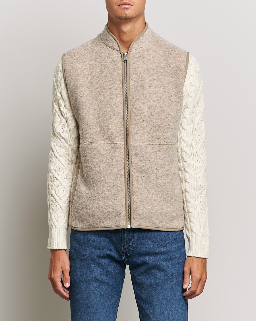 Hombres | Jerséis y prendas de punto | J.Lindeberg | Duncan Wool Fleece Vest Tiger Brown