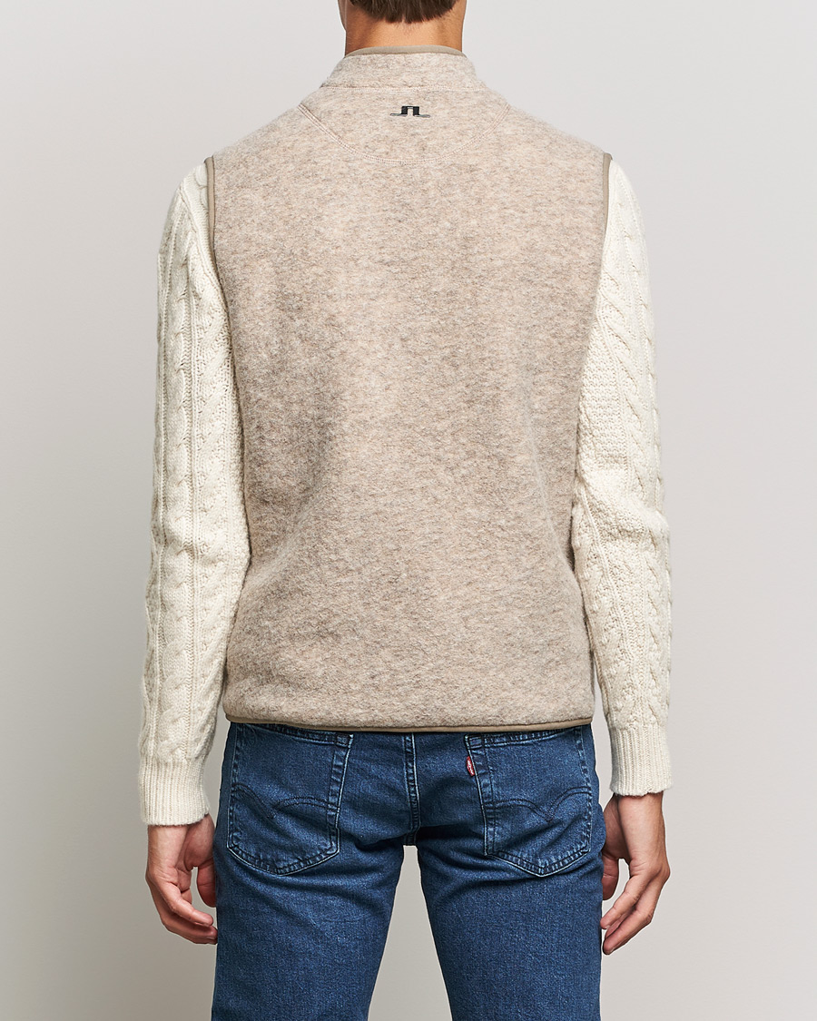 Hombres | Jerséis y prendas de punto | J.Lindeberg | Duncan Wool Fleece Vest Tiger Brown