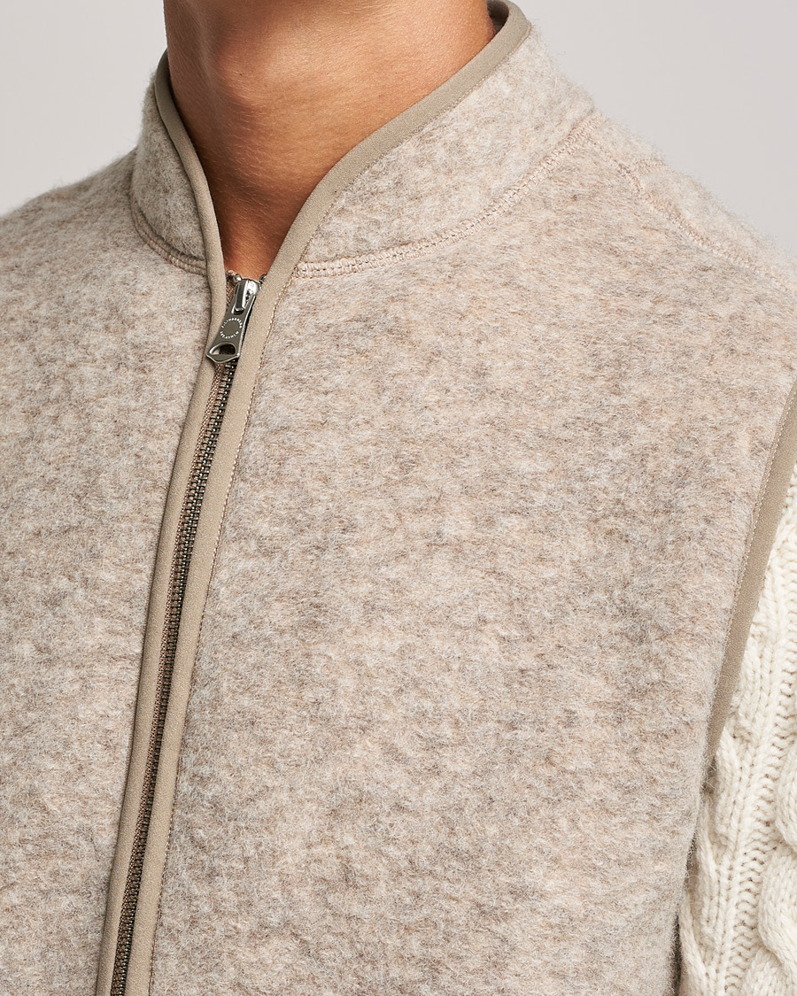 Hombres | Jerséis y prendas de punto | J.Lindeberg | Duncan Wool Fleece Vest Tiger Brown