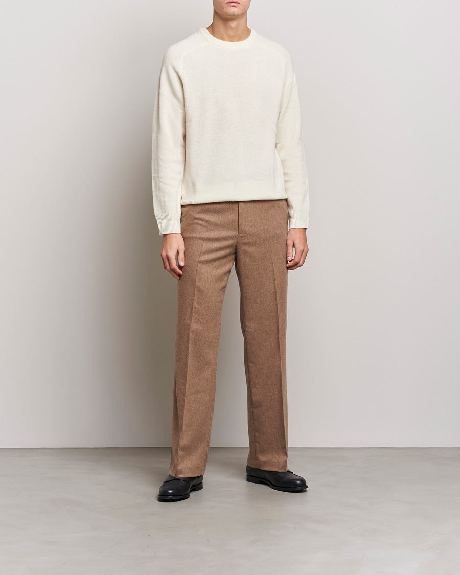 Hombres | Pantalones | J.Lindeberg | Haij Clean Flannel Trousers Tiger Brown