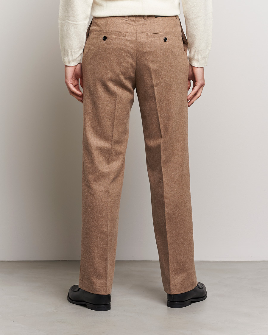 Hombres | Pantalones | J.Lindeberg | Haij Clean Flannel Trousers Tiger Brown