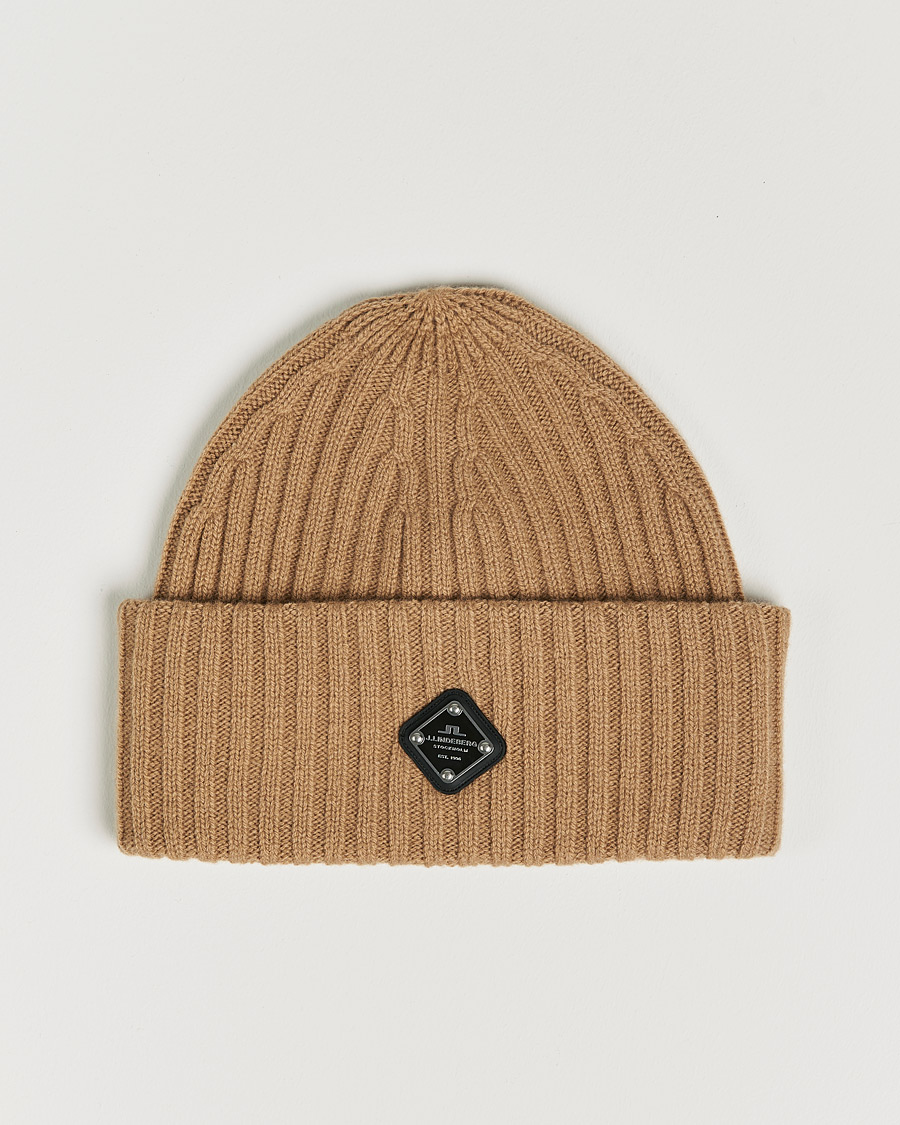Hombres | J.Lindeberg Jive Wool Beanie Tiger Brown | J.Lindeberg | Jive Wool Beanie Tiger Brown