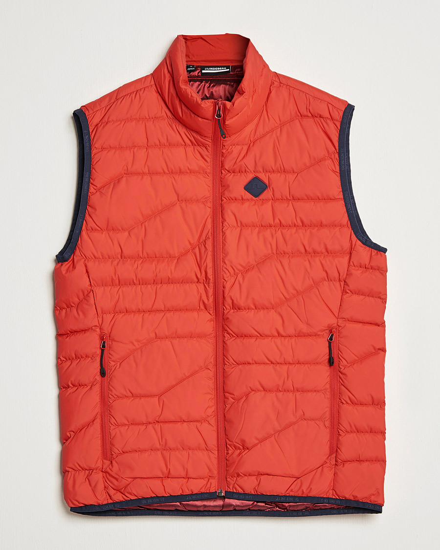 Hombres | Abrigos y chaquetas | J.Lindeberg | Cliff Light Down Vest Barbados Cherry