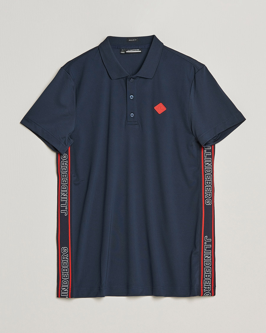 Hombres | Polos | J.Lindeberg | Diamond Regular Fit Polo Navy