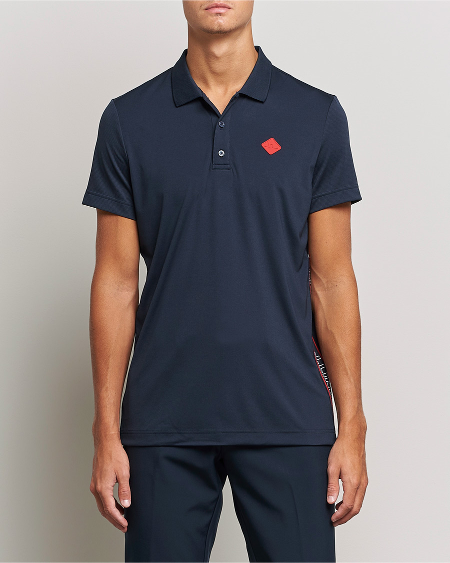 Hombres | Polos | J.Lindeberg | Diamond Regular Fit Polo Navy