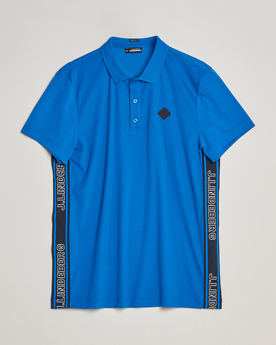 Hombres | Polos | J.Lindeberg | Diamond Regular Fit Polo Nautical Blue