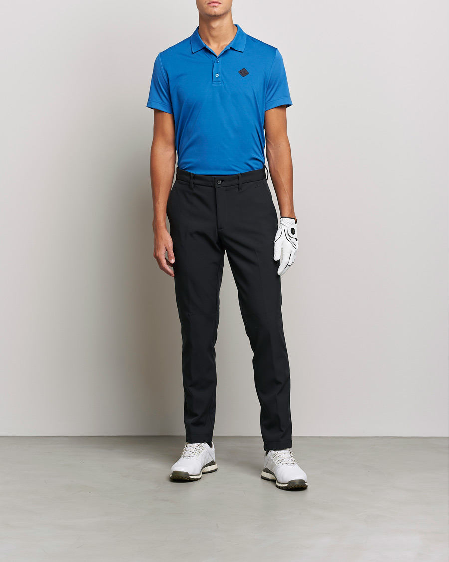 Hombres | Polos | J.Lindeberg | Diamond Regular Fit Polo Nautical Blue