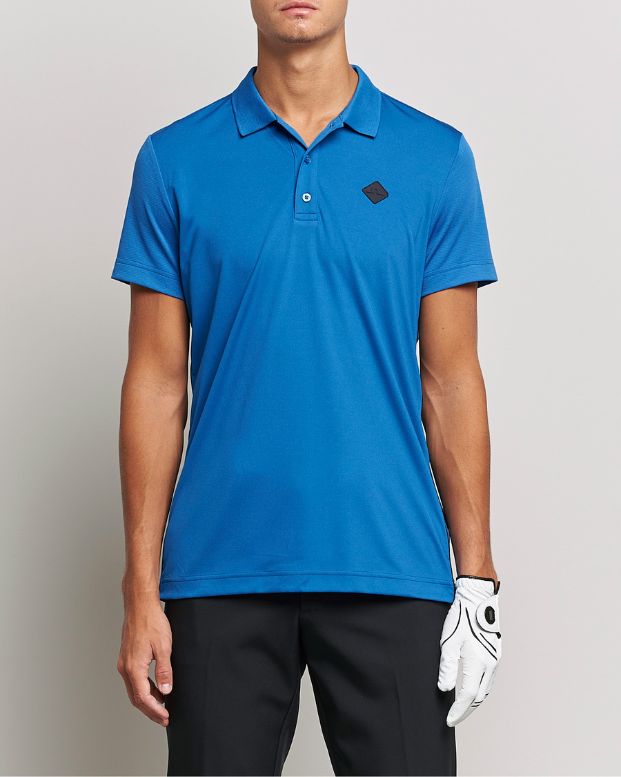Hombres | Polos | J.Lindeberg | Diamond Regular Fit Polo Nautical Blue