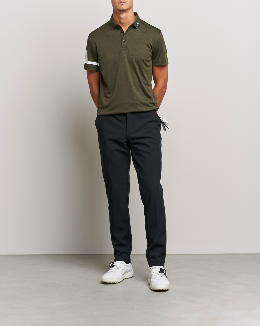 Hombres | Polos | J.Lindeberg | Heath Regular Fit Polo Forest Melange