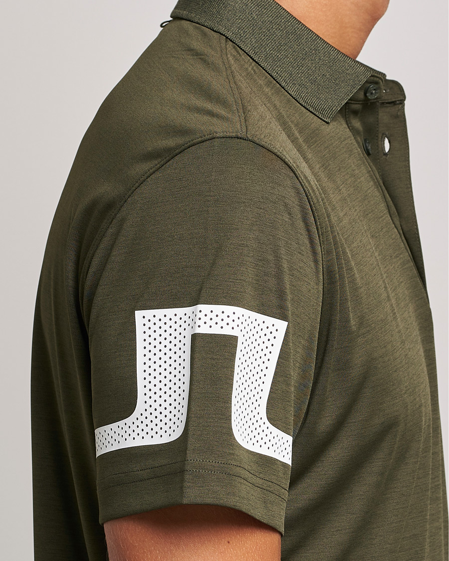 Hombres | Polos | J.Lindeberg | Heath Regular Fit Polo Forest Melange
