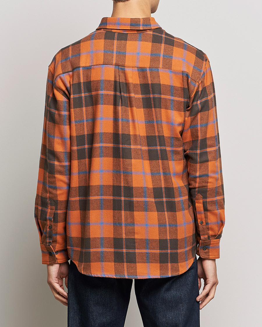 Hombres | Camisas | Jeanerica | Come Checked Flannel Shirt Burnt Orange