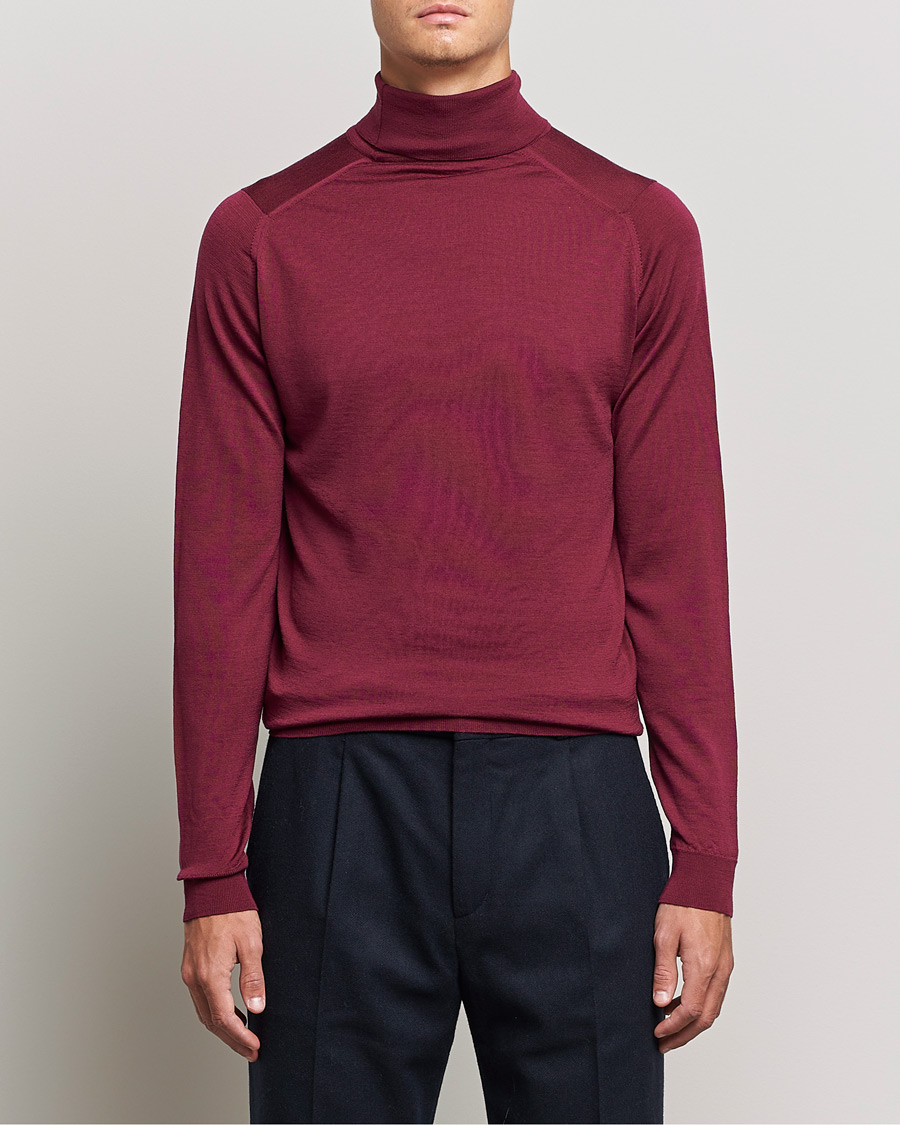 Hombres | Jerséis y prendas de punto | John Smedley | Cherwell Extra Fine Merino Rollneck Bordeaux