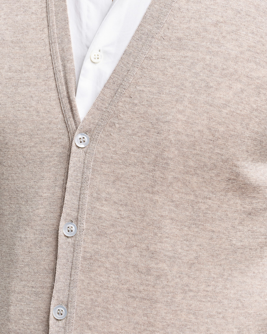 Hombres | Jerséis y prendas de punto | John Smedley | Huntswood Slim Fit Waistcoat Soft Fawn