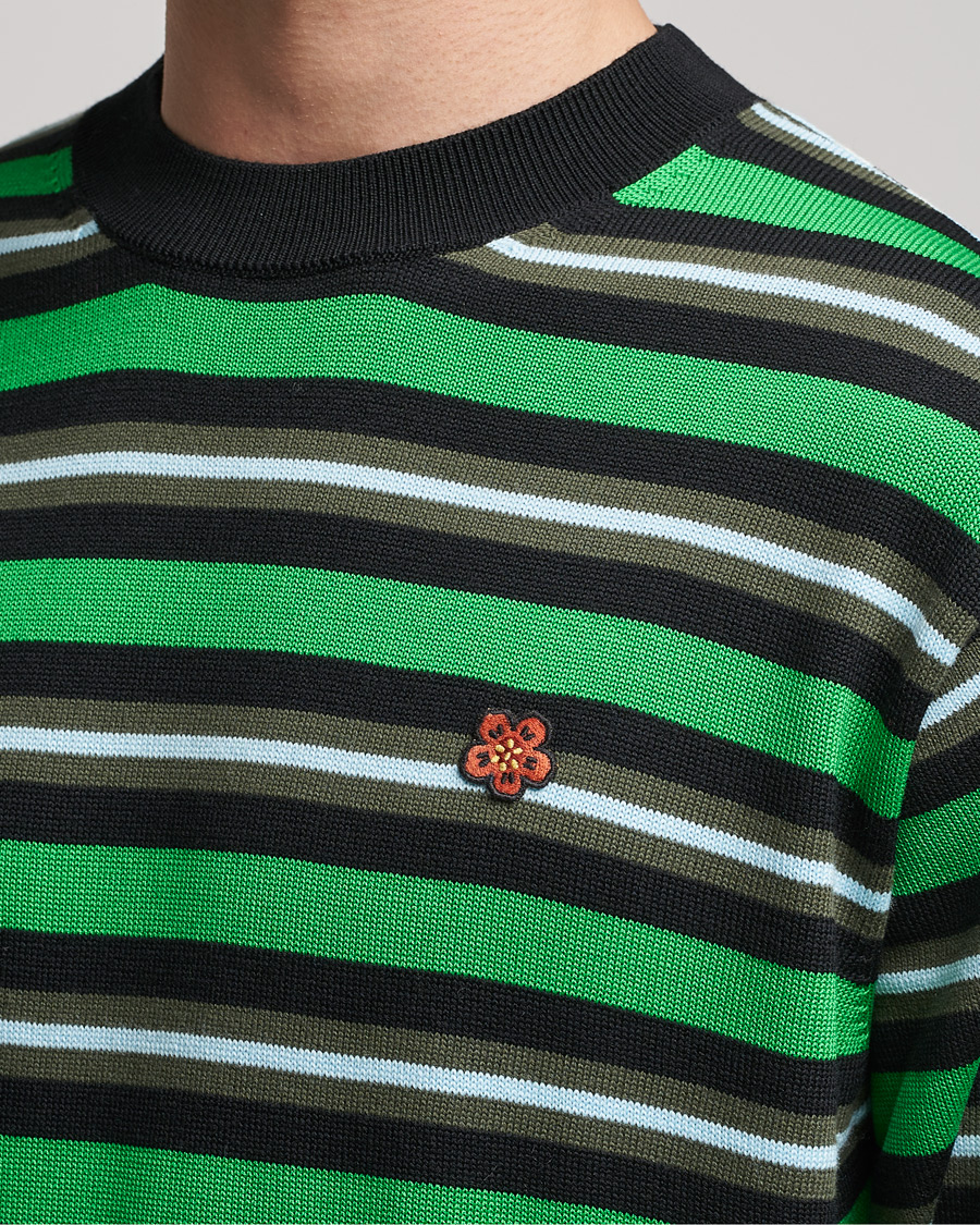 Hombres | Jerséis y prendas de punto | KENZO | Stripes Wool Knitted Jumper Grass Green