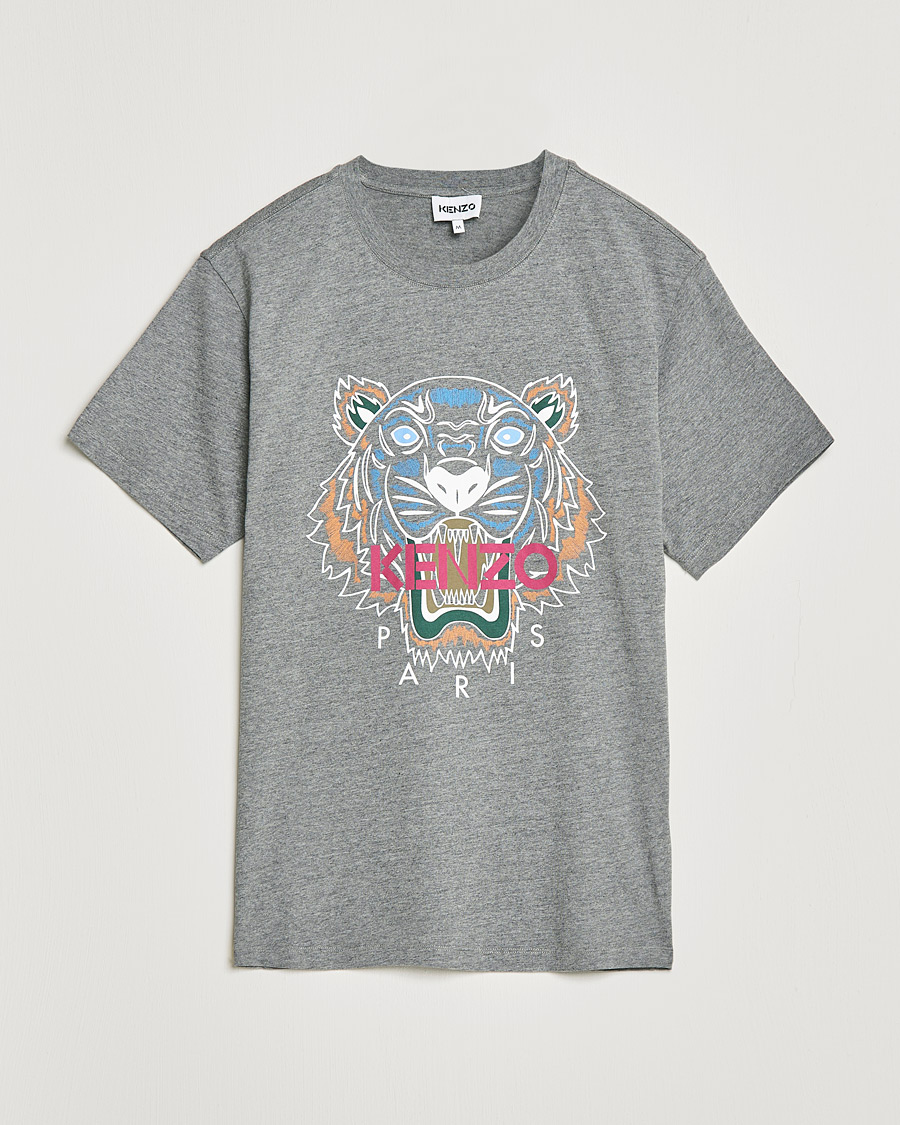 Hombres | Camisetas | KENZO | Icon Tiger Crew Neck Tee Dove Grey