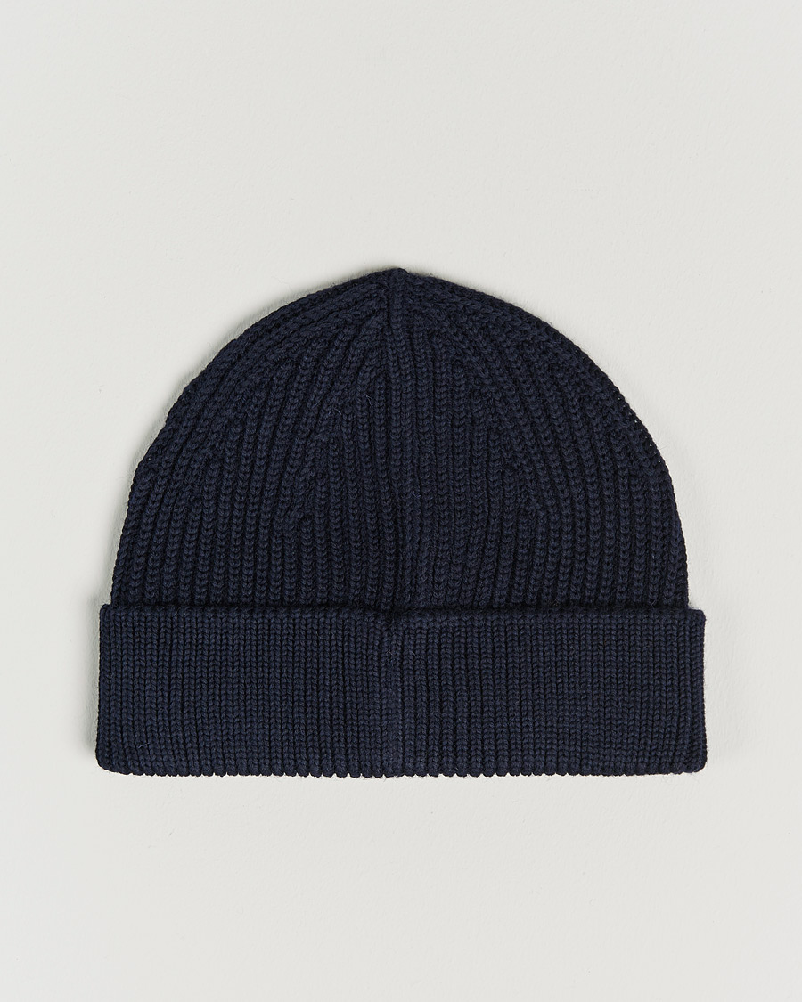 Hombres | Andersen-Andersen Merino Wool Rib Beanie Navy Blue | Andersen-Andersen | Merino Wool Rib Beanie Navy Blue