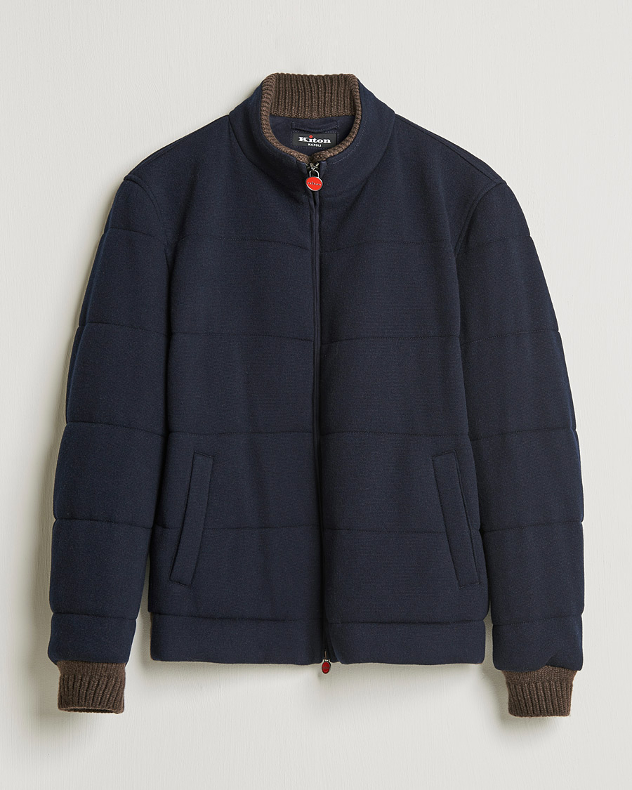 Hombres | Abrigos y chaquetas | Kiton | Pile Cashmere Down Jacket Navy