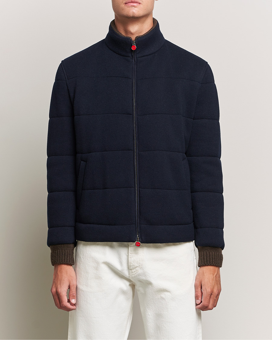 Hombres | Abrigos y chaquetas | Kiton | Pile Cashmere Down Jacket Navy