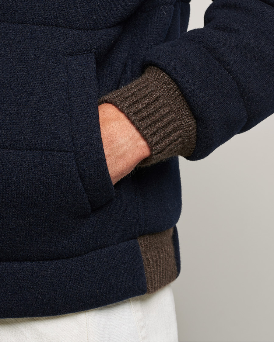 Hombres | Abrigos y chaquetas | Kiton | Pile Cashmere Down Jacket Navy