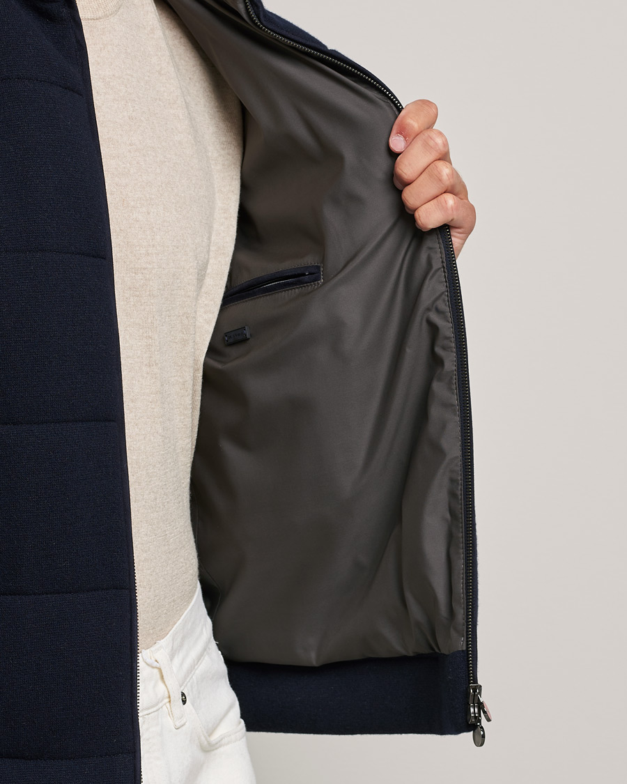 Hombres | Abrigos y chaquetas | Kiton | Pile Cashmere Down Jacket Navy