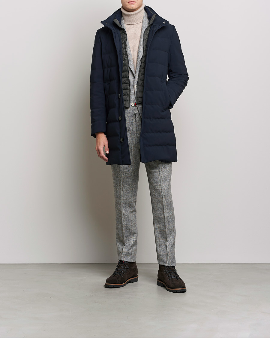 Hombres | Abrigos y chaquetas | Kiton | Technical Down Coat Navy