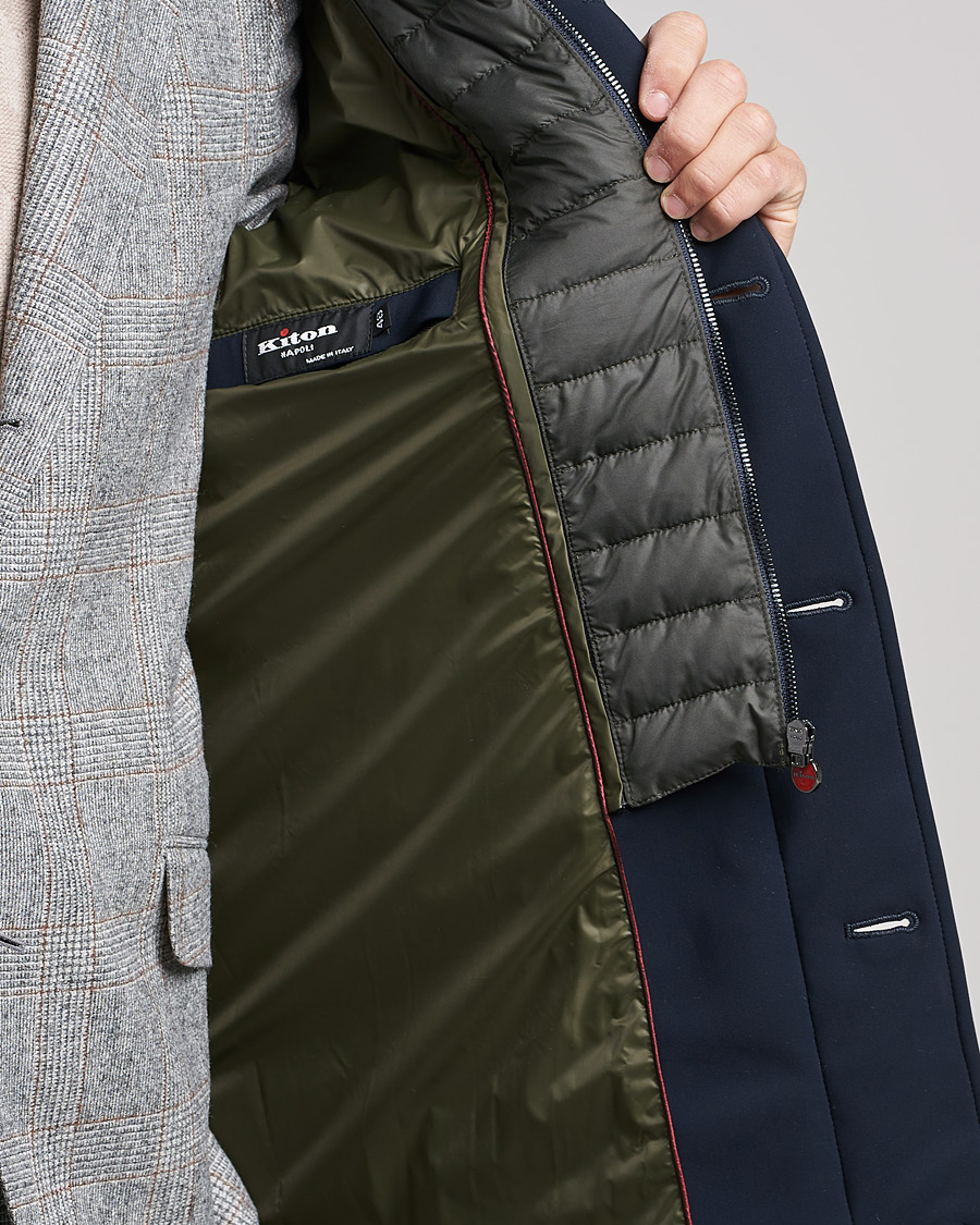 Hombres | Abrigos y chaquetas | Kiton | Technical Down Coat Navy