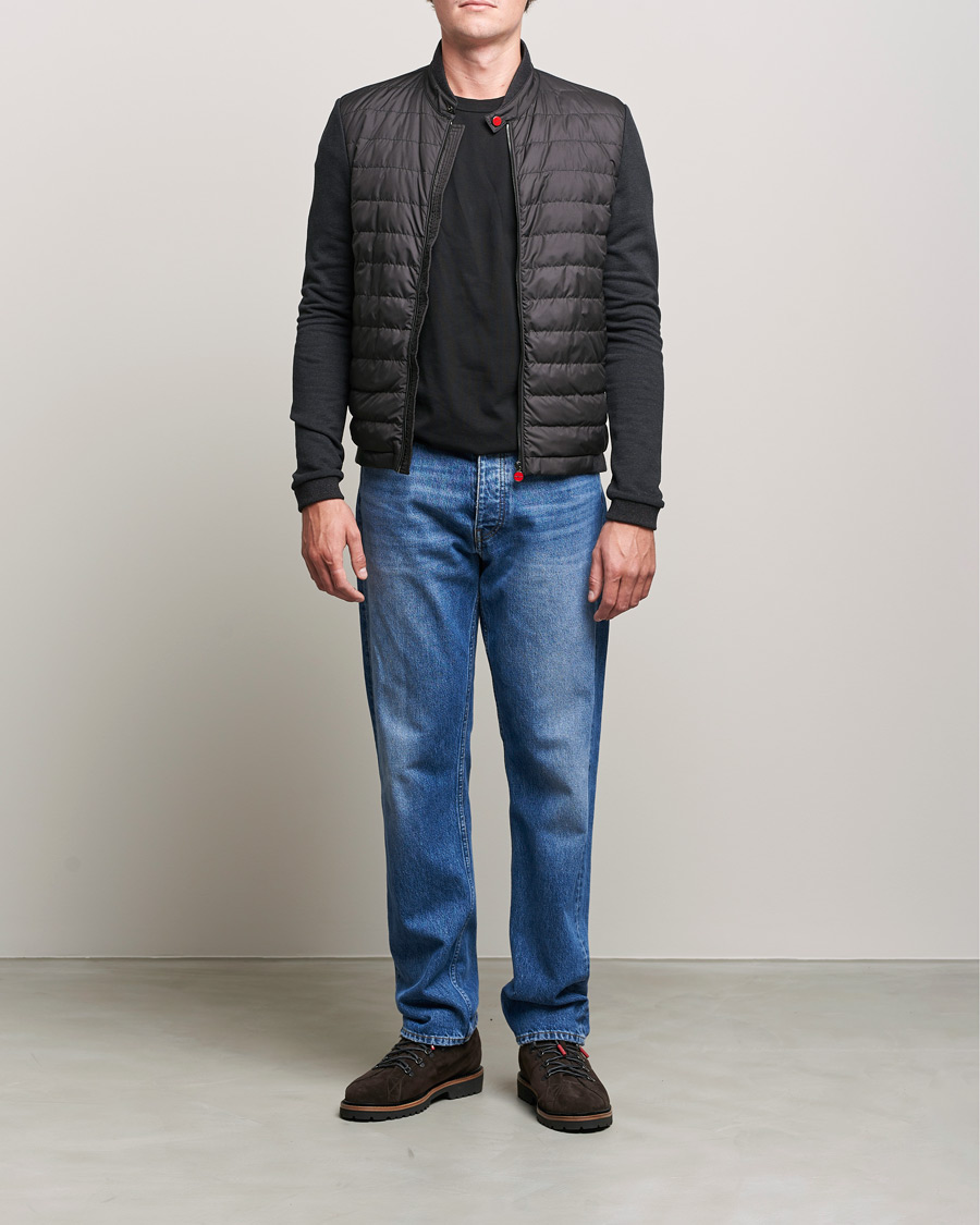 Hombres | Abrigos y chaquetas | Kiton | Cotton/Cashmere Hybrid Jacket Charcoal