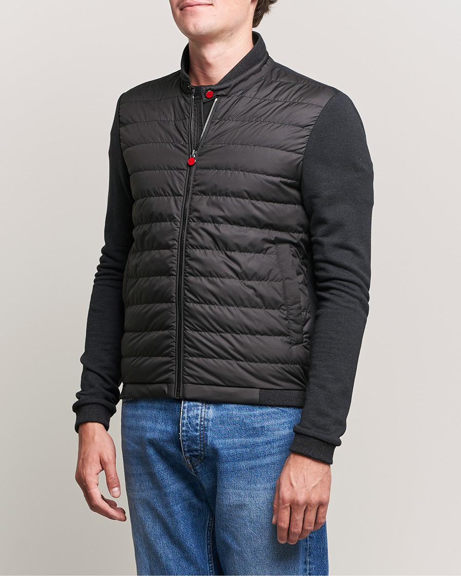 Hombres | Abrigos y chaquetas | Kiton | Cotton/Cashmere Hybrid Jacket Charcoal