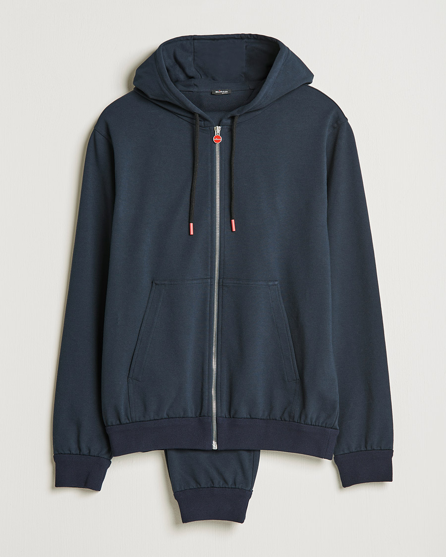 Hombres | Jerséis y prendas de punto | Kiton | Cotton Blend Track Suit Navy