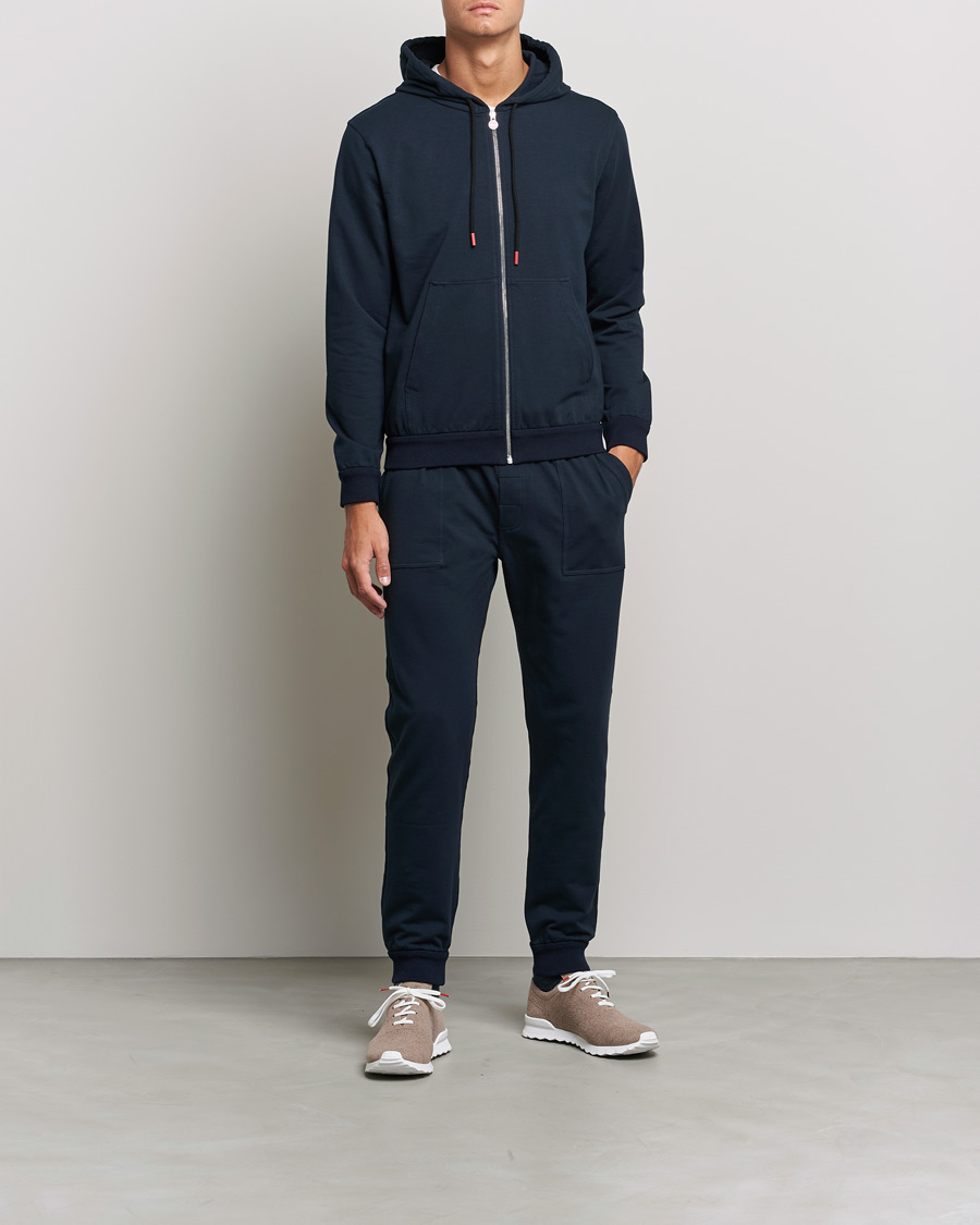 Hombres | Jerséis y prendas de punto | Kiton | Cotton Blend Track Suit Navy