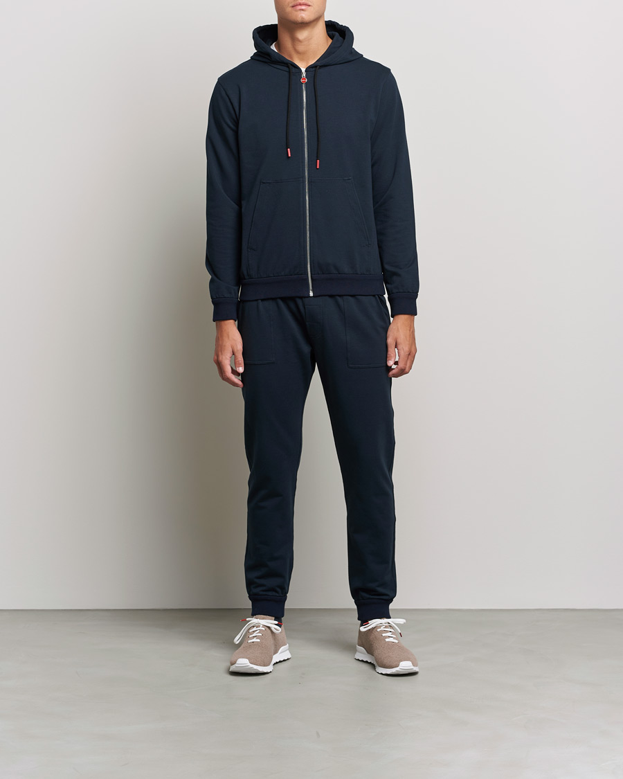 Hombres | Jerséis y prendas de punto | Kiton | Cotton Blend Track Suit Navy