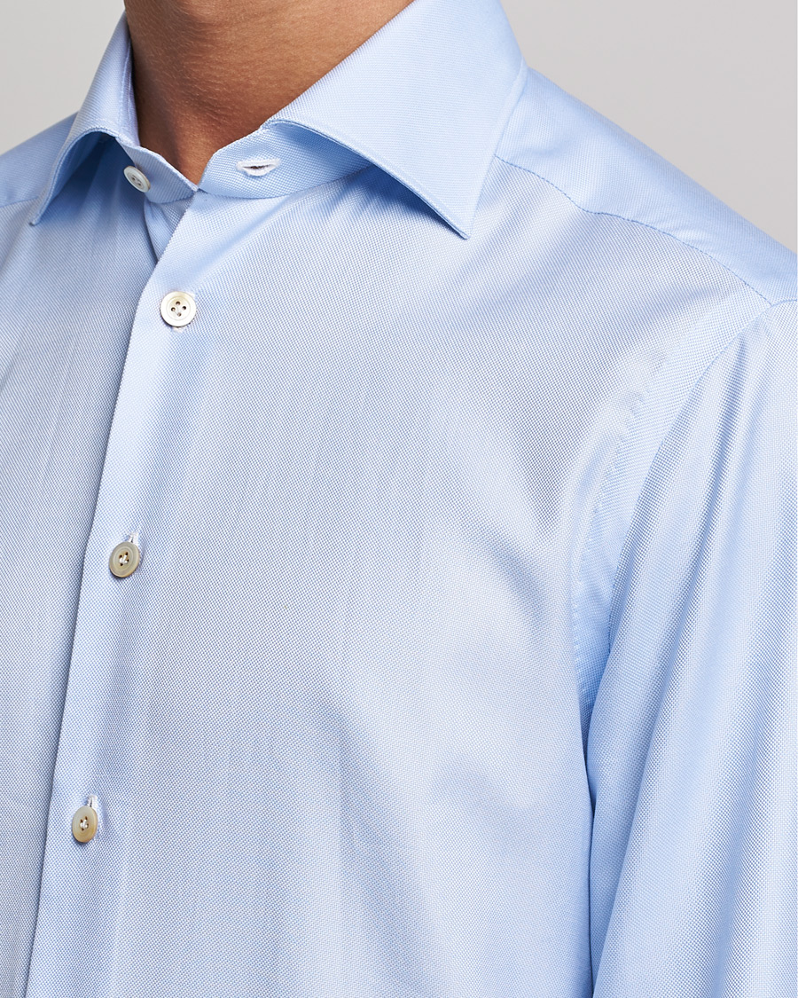 Hombres | Camisas | Kiton | Slim Fit Royal Oxford Shirt Light Blue
