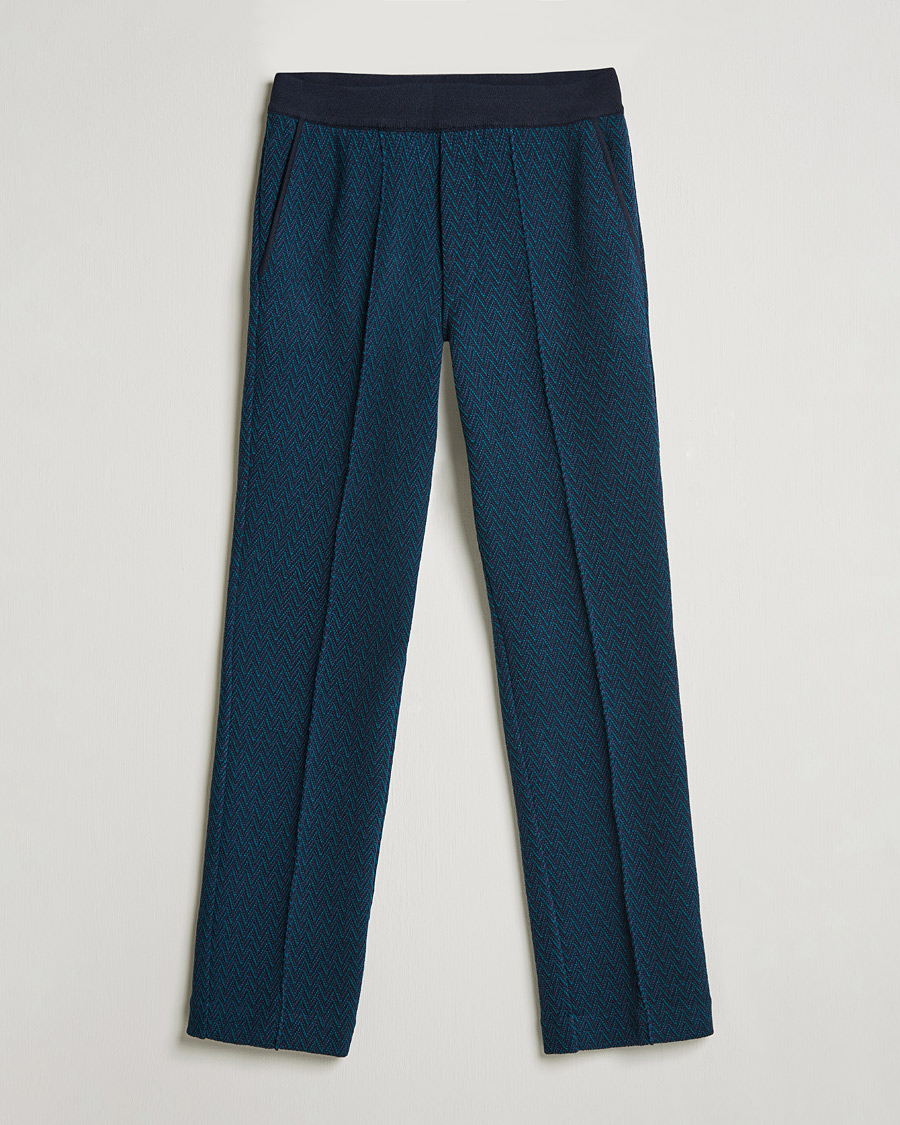 Hombres | Pantalones | Missoni | Zig Zag Knitted Trousers Navy