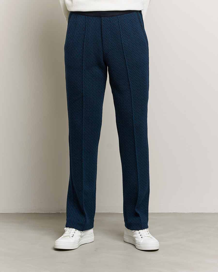 Hombres | Pantalones | Missoni | Zig Zag Knitted Trousers Navy