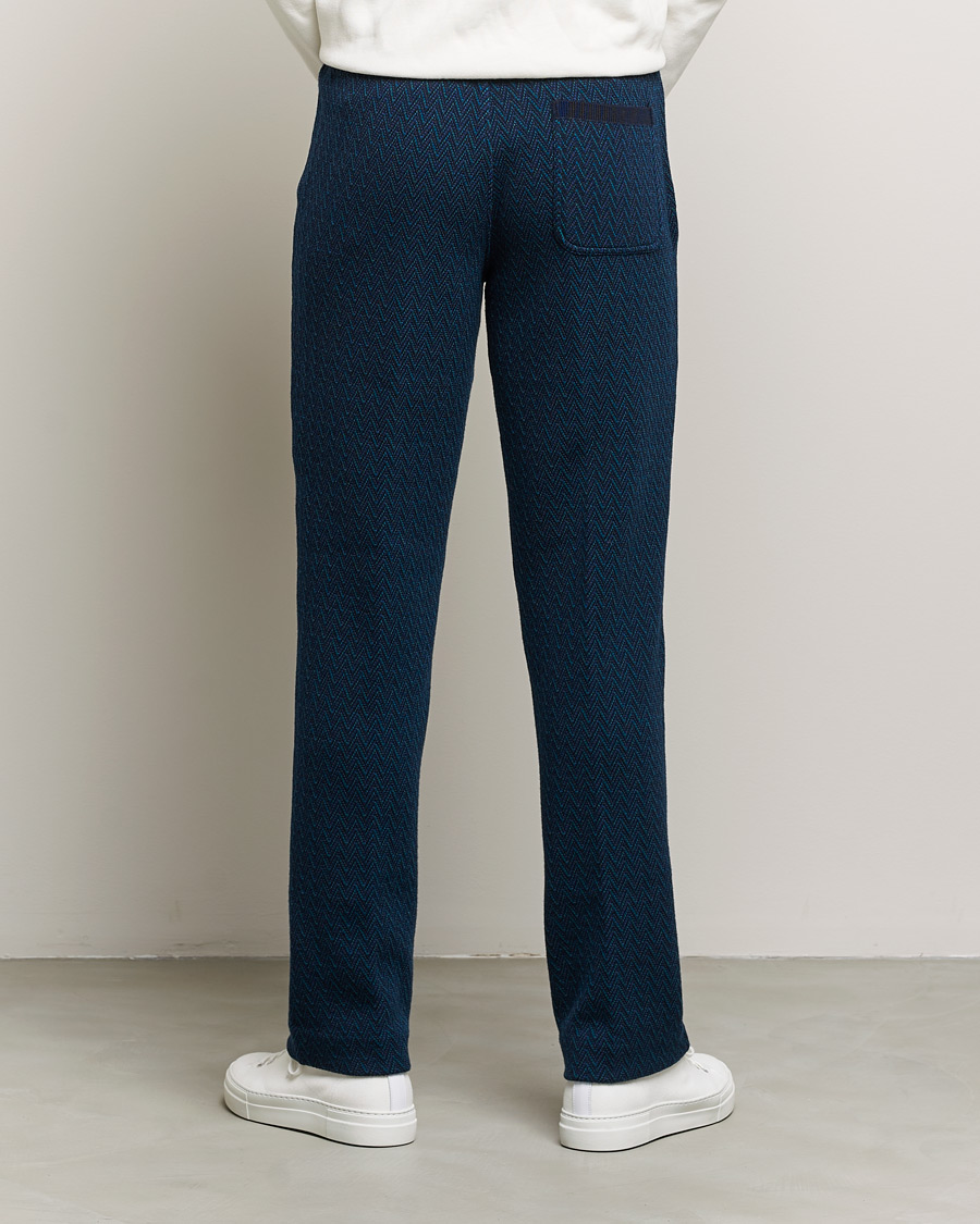 Hombres | Pantalones | Missoni | Zig Zag Knitted Trousers Navy