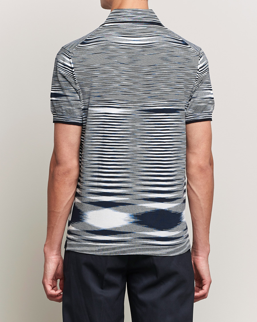 Hombres | Polos | Missoni | Fiammato Knitted Polo Navy/White