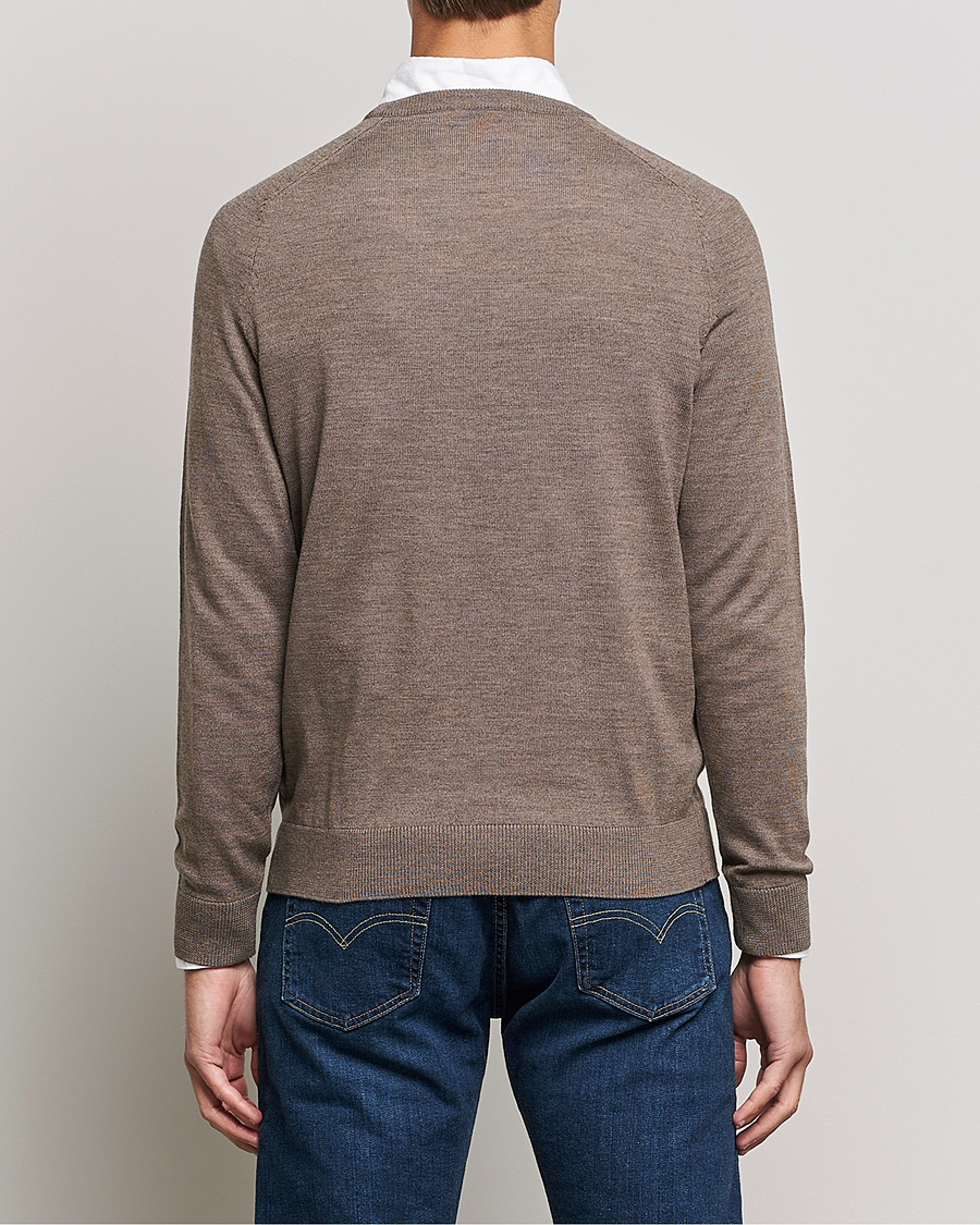 Hombres | Jerséis y prendas de punto | Morris | Merino O-neck Brown