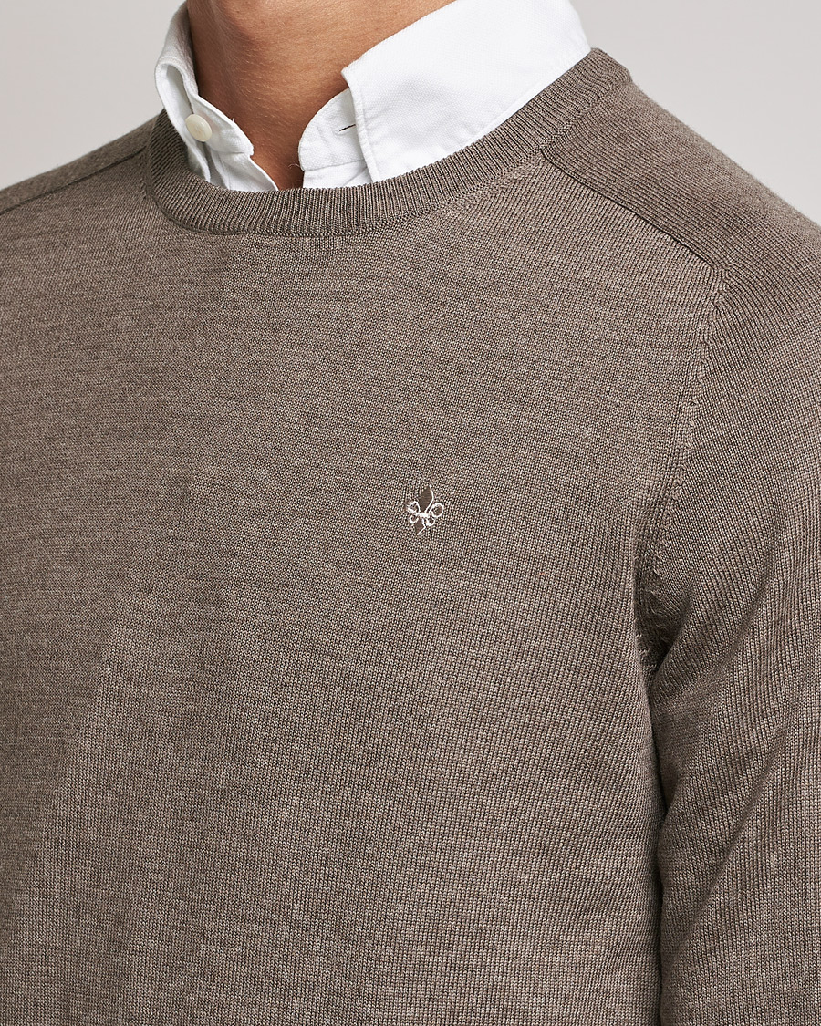 Hombres | Jerséis y prendas de punto | Morris | Merino O-neck Brown