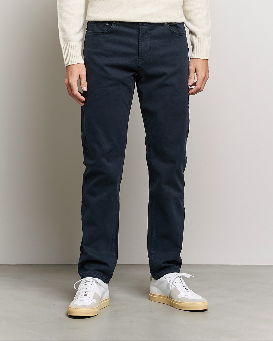 Hombres | Pantalones | Morris | James Brushed Chinos Navy