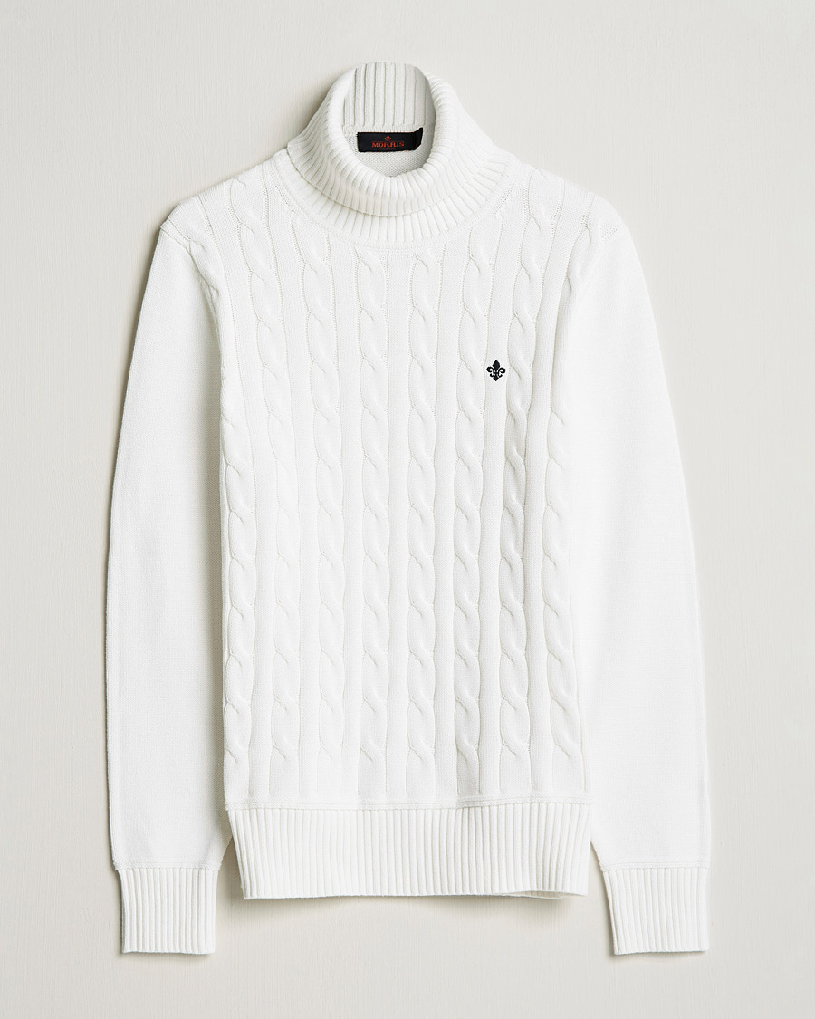 Hombres | Jerséis y prendas de punto | Morris | Edmond Cable Rollneck Off White